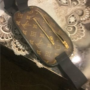 Upcycled, never used Brown Vintage Boho Bag LV Fanny Pack